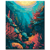 Tropical underwater world painting by numbers - shipping from DE